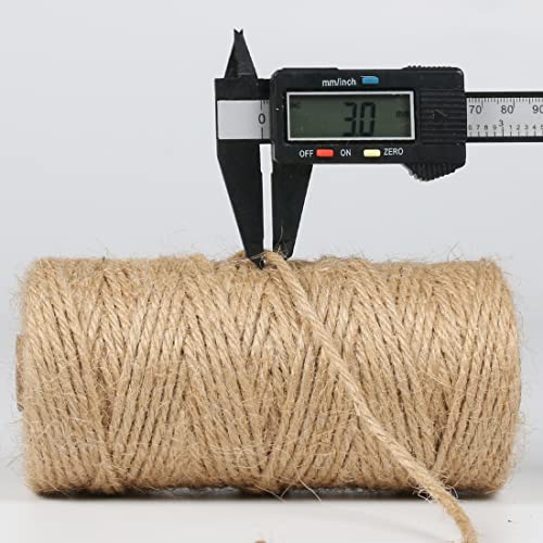 PH PERKHOMY PerkHomy Jute Twine String 3mm 328Ft Natural Thin Ribbon for Craft, Gardening, Wedding Decoration & Packing (328FT * 3mm) - Image 3