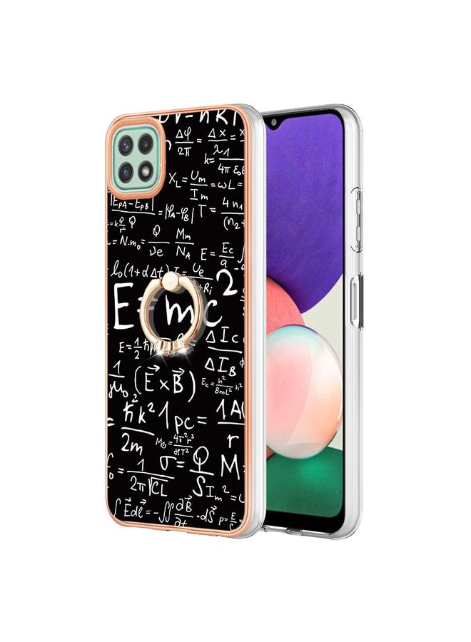 اس-توب جراب لهاتف Samsung Galaxy A22 5G إصدار الولايات المتحدة مطلي بالكهرباء على الوجهين مع حامل حلقي - Image 2