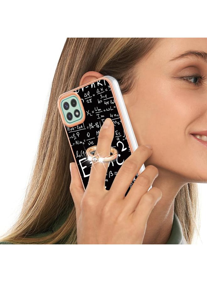 اس-توب جراب لهاتف Samsung Galaxy A22 5G إصدار الولايات المتحدة مطلي بالكهرباء على الوجهين مع حامل حلقي - Image 5