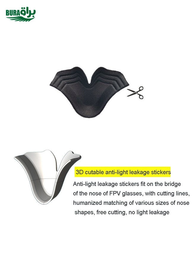 BURAQ - For DJI FPV Goggles V1  V2 Foam Padding Eye Mask Headband Accessories,Spec: Black Eye Pad - Image 1