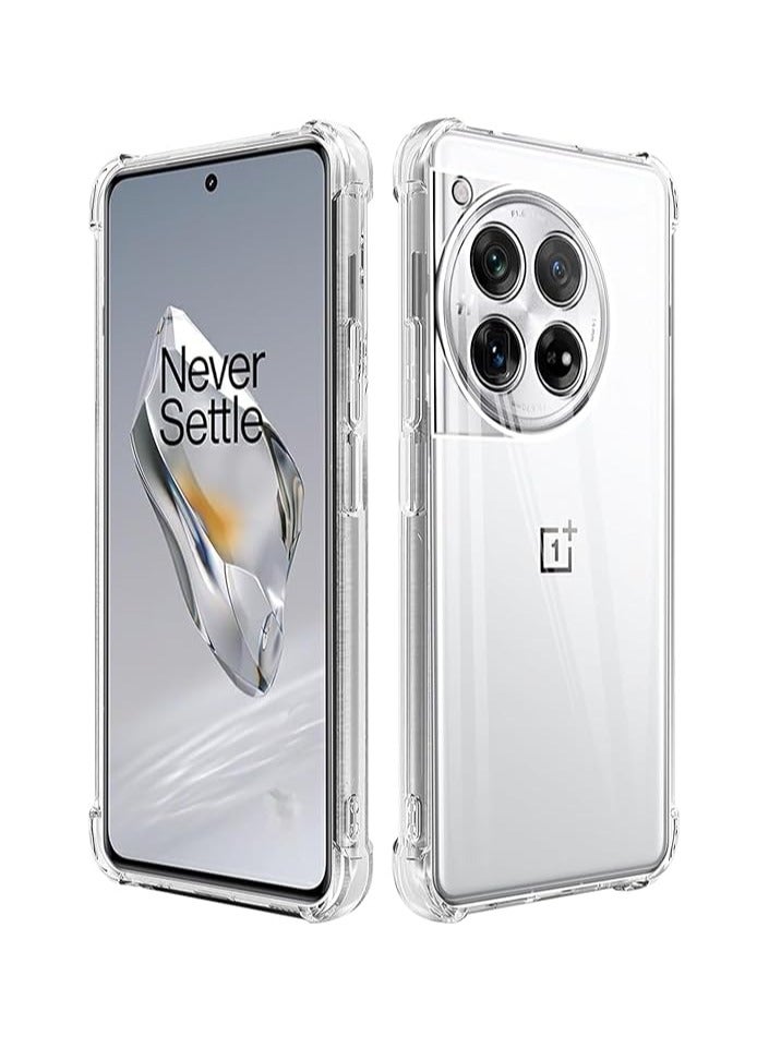 جراب OnePlus 12، غطاء TPU رفيع مع حماية للكاميرا ومضاد للخدش ومرن لهاتف OnePlus 12 5G شفاف - Image 1