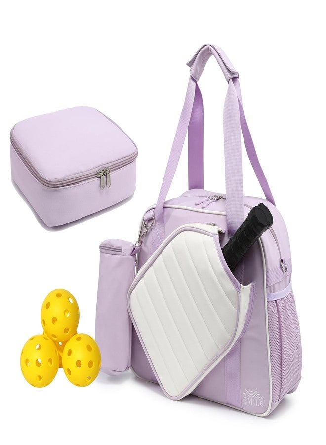 RAINBOW SMILE Crossbody Pickleball Bag with Ice Bag & Ball Bag 3-Piece Sets, Waterproof Pickle Ball Bag Tote Shoulder Bag - Image 1