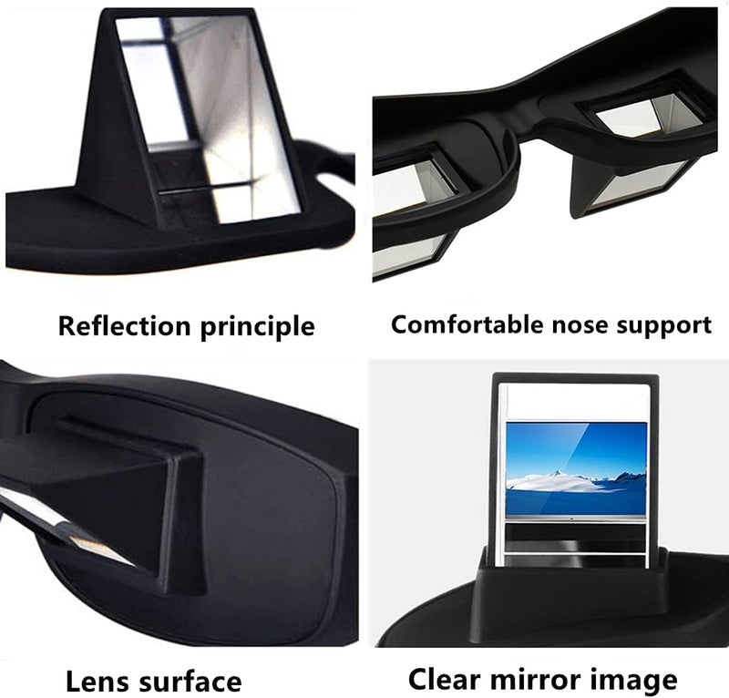 Valuu Lazy Glasses Bed Prism Glasses Spectacles Horizontal High Definition Glasses Prism Periscope Lie Down Eyeglasses for Reading and Watch TV in Bed Unisex - Image 5