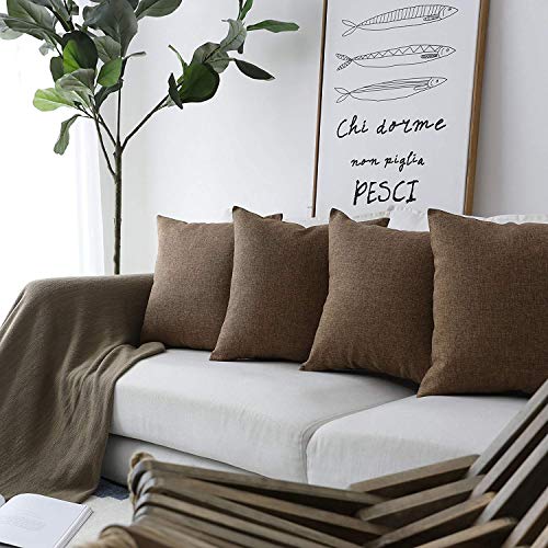 Khooti Jute Cushion Cover | 28x28 | Brown | Set of 2 | Throw Pillow Cover for Couches, Chairs, Sofas, Beds, Coffee Tables, Living Rooms, Bedrooms, Modern Boho Design - Image 4