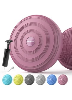 Balance Disc - Wobble Cushion For Balance With Pump Wiggle Seat For Improving Posture, Fitness, Stabilit