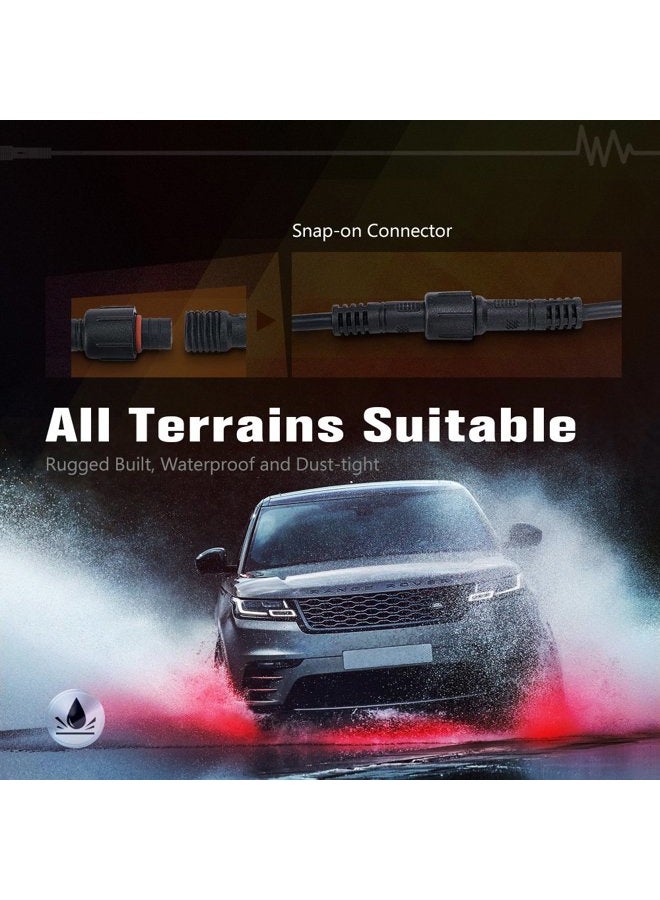 MICTUNING 2PCS 10FT 4 Pin Extension Cables - Exclusive for 2nd-Gen RGB Rock Lights and P1Y P1s P1C P8 Series Switch Panel Connection - Image 5