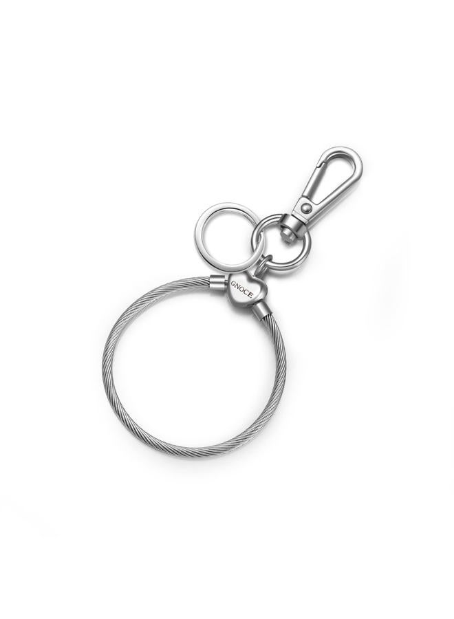 GNOCE Versatile Charm Holder & Key Chain Stainless Steel Charms Bracelet Gift For Women Wife - Image 2