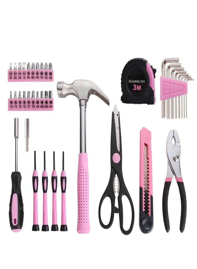 RVOGJP 39-Piece All Purpose Household Pink Tool Kit for Girls, Ladies and Women - Includes All Essential Tools for Home, Garage, Office and College Dormitory Use - Image 3