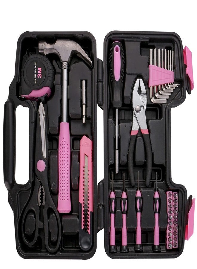 RVOGJP 39-Piece All Purpose Household Pink Tool Kit for Girls, Ladies and Women - Includes All Essential Tools for Home, Garage, Office and College Dormitory Use - Image 2