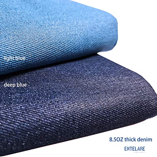 ENTELARE 8.5OZ Cotton Durable Denim Fabric 67 Inches Width Entelare(Light Blue 1Yard) - Image 2