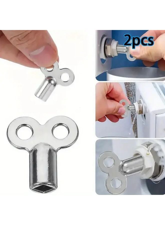 2 Pcs Zinc Alloy Air Release Valve Keys Heavy Duty EU Threaded Connector - Image 2