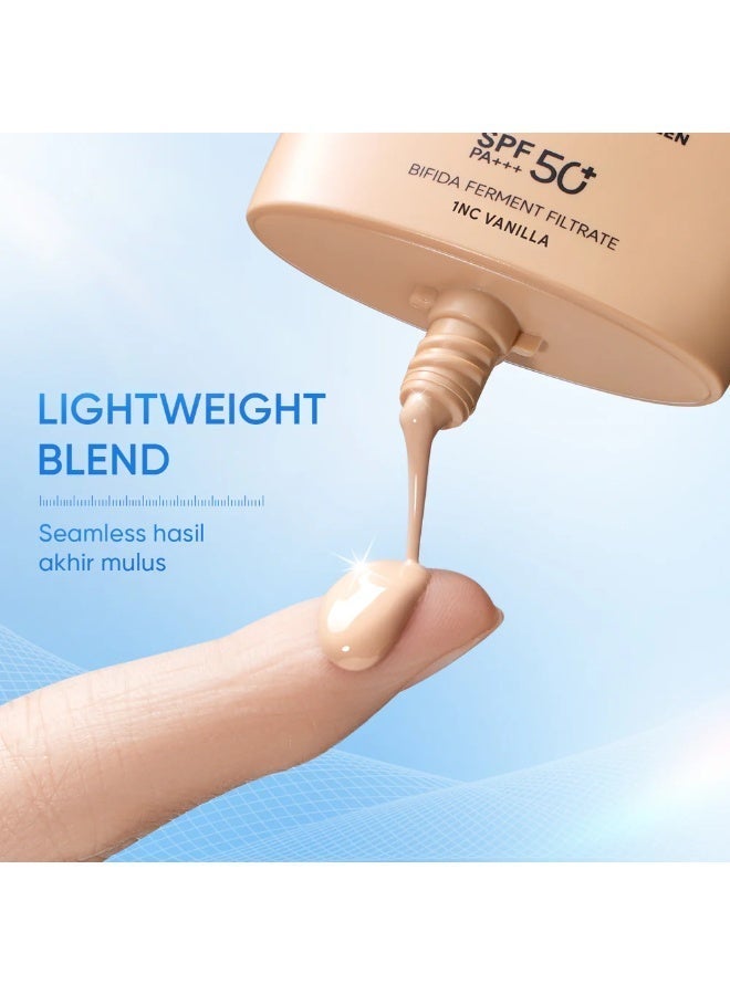 SKINTIFIC All Day Protect Tinted Serum Sunscreen SPF 50+ PA++++ 01 Vanilla Cream | 2-in-1 Tinted Sunscreen & Serum | 8H Long-Lasting Lightweight Sun Protection | Natural Coverage for All Skin Types - Image 5