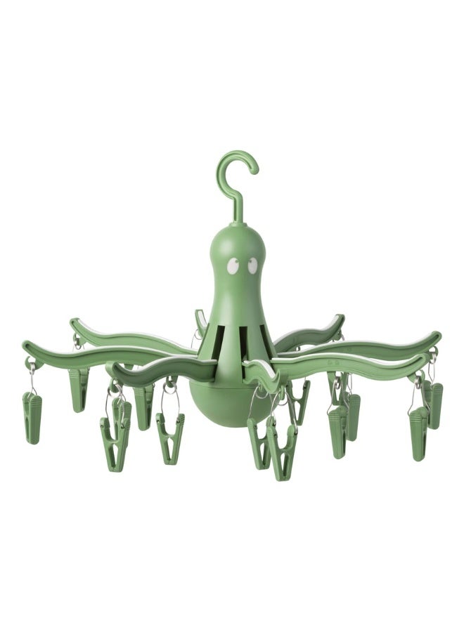 PRESSA Hanging dryer 16 clothes pegs, green - Image 1