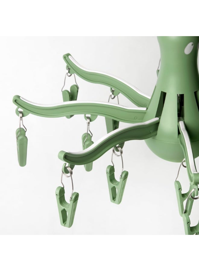 PRESSA Hanging dryer 16 clothes pegs, green - Image 4