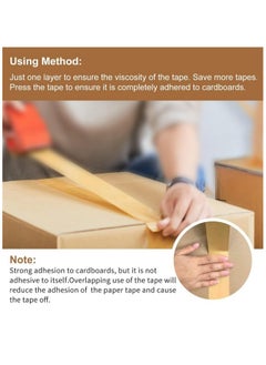 Zohra ™ Eco Friendly Brown Kraft Paper Adhesive Tape - 50 Meters Length Strong Adhesive Paper Tape For Packaging (2 Inch)  - Image 5
