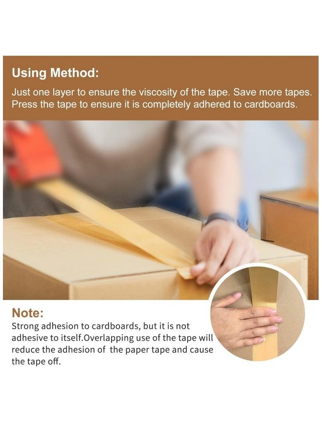 Zohra ™ Eco Friendly Brown Kraft Paper Adhesive Tape - 50 Meters Length Strong Adhesive Paper Tape For Packaging (2 Inch) - Image 5