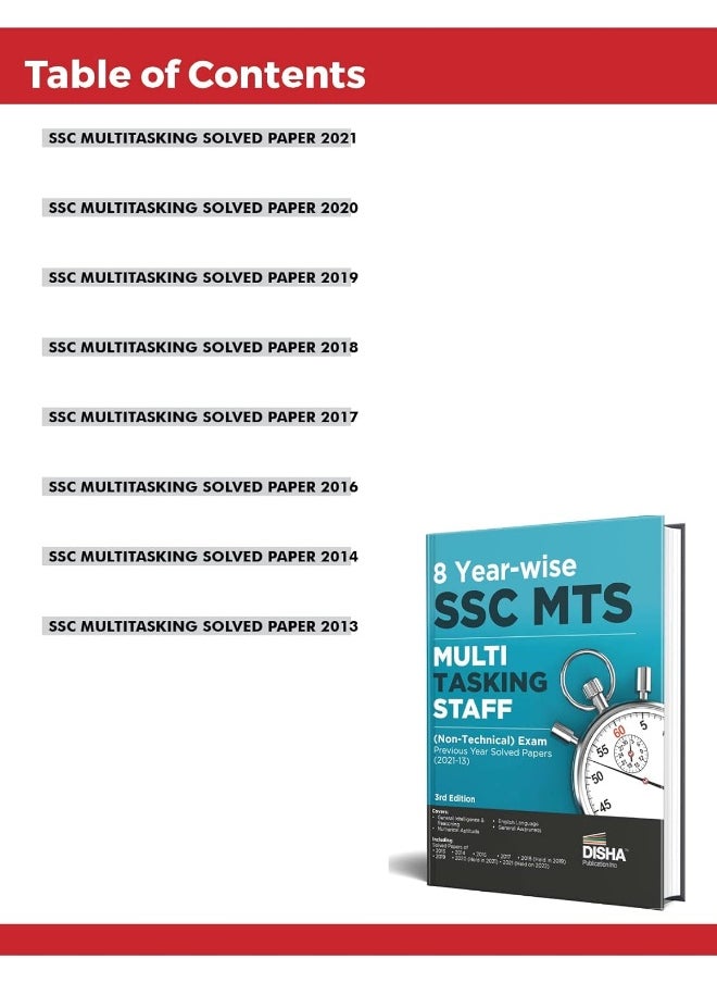 Disha Publication 8 Year-Wise Ssc Mts Multi Tasking Staff (Non-Techn  - Image 2