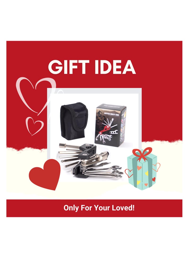 SYOSI Bike Multi Tool - 21-in-1 Lightweight MTB Multi-Function Tool with Carry Case, Allen Wrenches, Torx Wrench, Chain Tool, Tire Levers, and More for Bicycle Repairs - Image 5