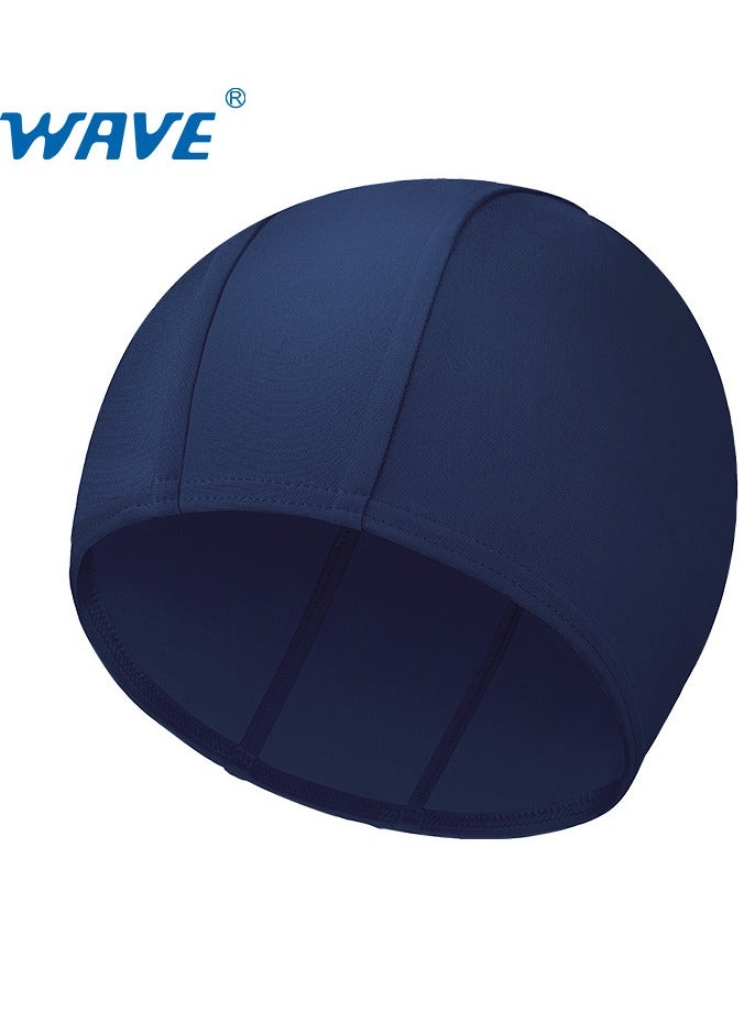 Wave قبعة السباحة WAVE - قبعة سباحة رياضية من السيليكون المقاوم للماء مع حماية للأذن، تصميم كبير جداً للشعر الطويل، قبعة سباحة للبالغين للرجال والنساء - Image 1