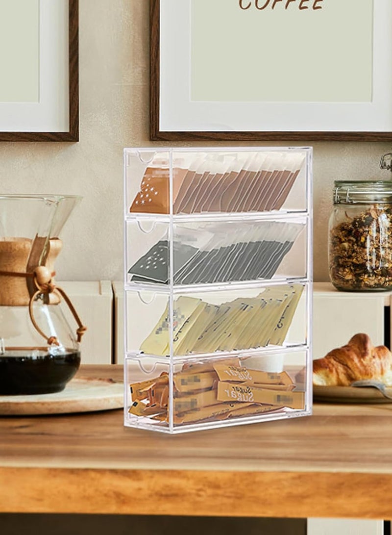 2 Pack Sunglasses Organizer Sunglass Storage Box Eyewear Display Case Jewelry Storage Box Stackable Desktop Organizer - Image 3