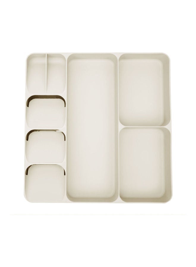 NIBEMINENT Multi Function Large Space Saving Tray White 39.70x5.30x38.40cm - Image 1
