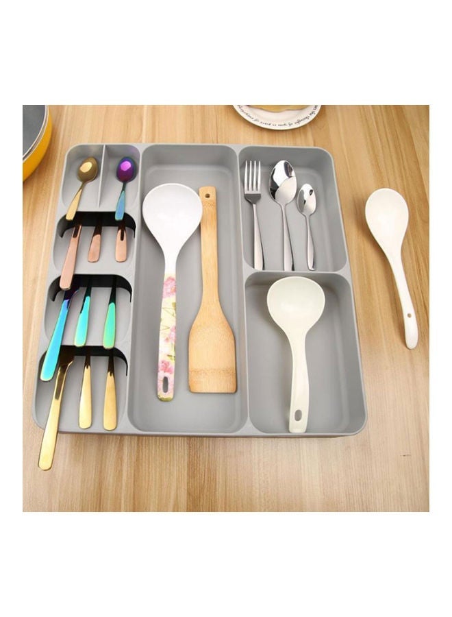 NIBEMINENT Multi Function Large Space Saving Tray White 39.70x5.30x38.40cm - Image 3