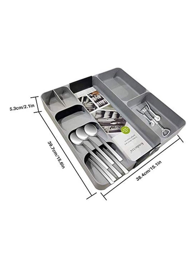 NIBEMINENT Multi Function Large Space Saving Tray White 39.70x5.30x38.40cm - Image 5