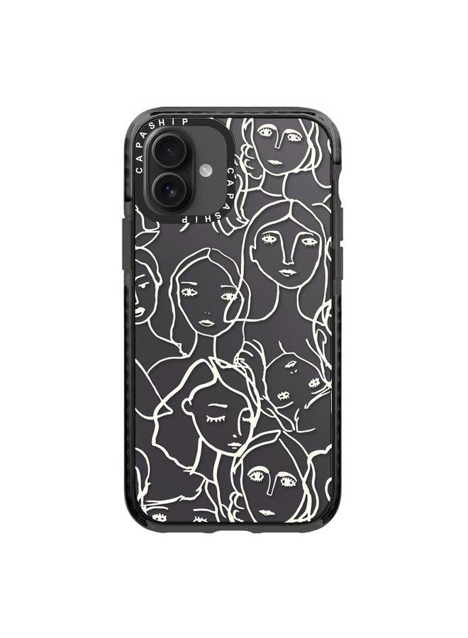S-TOP Case For iPhone 16 Simple Illustration Pattern Full Coverage Phone Case - Image 1
