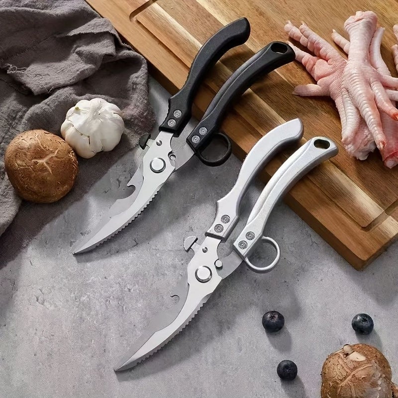 Poultry Shears Kitchen Scissors Dark Night Safety Lock Meat Cutter Bone Cutter Chicken Shears - Image 2