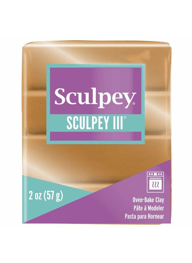 Sculpey III® Polymer Oven-Bake Clay, Gold, Non Toxic, 2 oz. bar, Great for modeling, sculpting, holiday, DIY, mixed media and school projects.Perfect for kids & beginners!  - Image 2