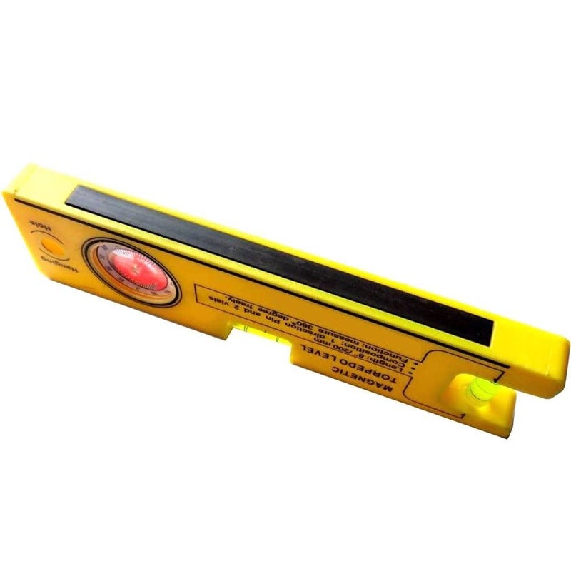 GLAMAXY 8-inch Magnetic Torpedo Level with 1 Direction Pin, 2 Vials and 360 Degree View - Image 4