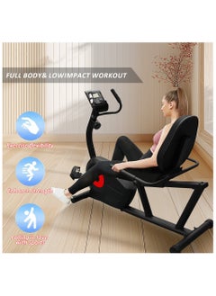 Generic Exercise Bikes Stationary Indoor Recumbent Bikes with Backrest Magnetic Stationary Bike  - Image 2