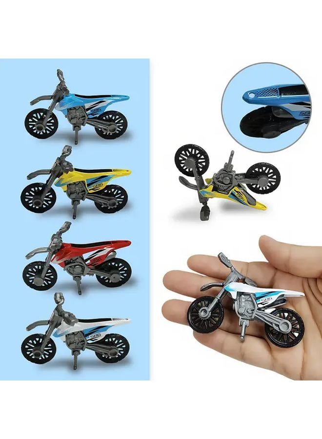 6 Pcs Random Color Alloy Motorcycle Toy Cars Racing Toys For Christmas Halloween Gifts - Image 2