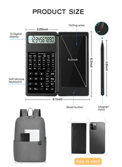 SUNDAREE Advanced Scientific Calculator Set, Professional Scientific Calculators, Multiview 4-Line Display with Erasable LCD Writing Tablet, Battery Power with Notepad, Notepad for School, Engineering, Teach  - Image 2