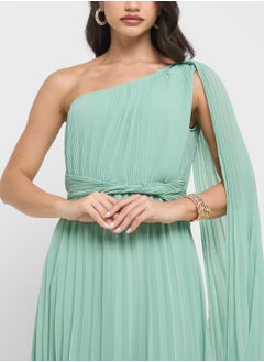 ELLA One Shoulder Pleated Dress  - Image 3