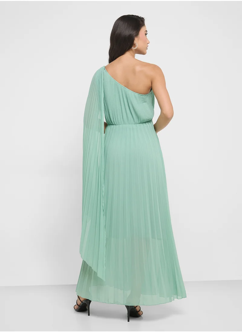 ايلا One Shoulder Pleated Dress