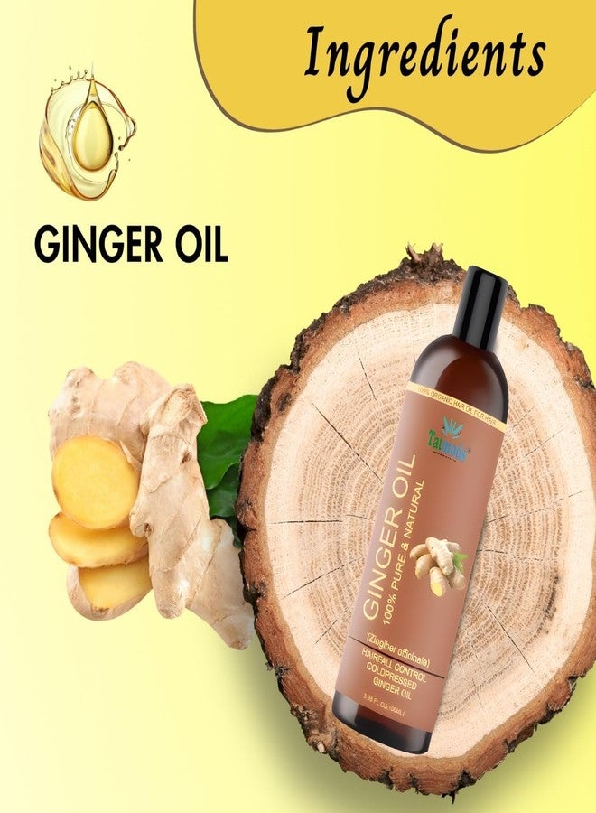 TATMODS Organics Ginger Oil 100 ml For Belly and Hair Care No Sulphates Hair Oil - Image 3