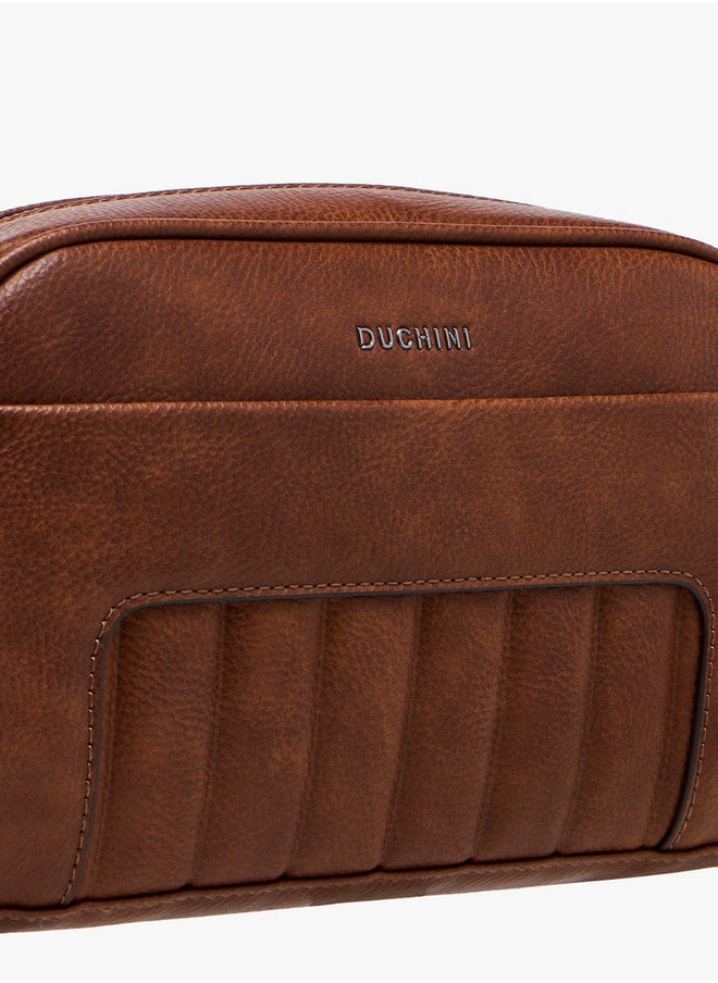 DUCHINI Men's Textured Pouch with Zip Closure  - Image 3