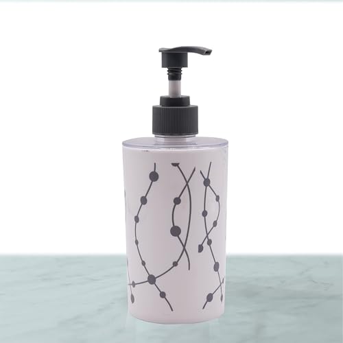 SHENRON Toothbrush Holder and Handwash Liquid Dispenser for Wash Basin, Bathroom and Sink, Bathroom Accessories Set for Utility and Bathroom Décor with Dot Design (White) - Image 3