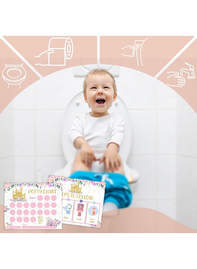 TIRYWT Princess Potty Training Sticker Chart, 10 Potty Charts with 216 Round Stickers & 1 Instruction Sheet, Potty Reward Sticker Chart for Toddlers Girls - A15 - Image 5