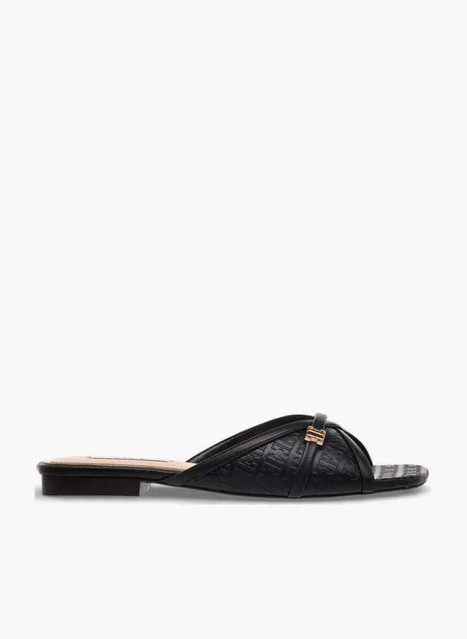 Women Monogram Debossed Slide Sandals