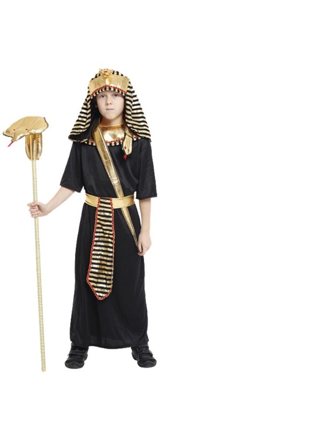 NIBEMINENT Halloween Egyptian pharaoh costume, Halloween Egyptian pharaoh cosplay costume performance costume - Image 1