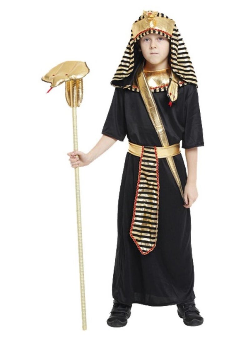 NIBEMINENT زي فرعون مصري للهالوين، زي كوسبلاي فرعون مصري لأداء الهالوين - Image 1