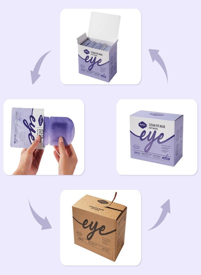 WarmSpark Self Heating Eye Mask Warm Compress for Dry Eyes, Disposable Heated Eye Mask for Fast Relief, Sleep, Spa, Travel Essentials & Relaxation Gifts for Women (30 Count, Lavender) - Image 5