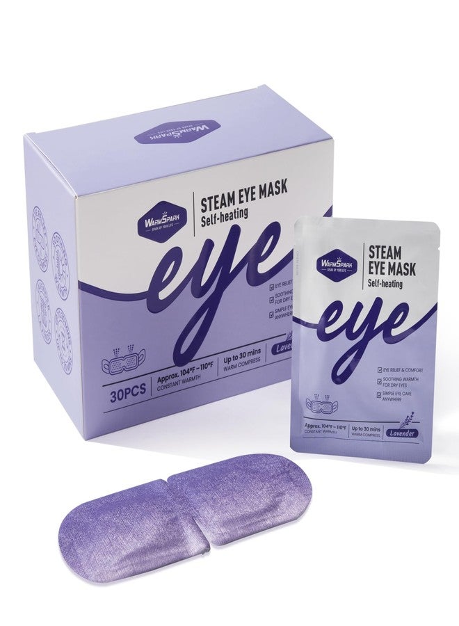 WarmSpark Self Heating Eye Mask Warm Compress for Dry Eyes, Disposable Heated Eye Mask for Fast Relief, Sleep, Spa, Travel Essentials & Relaxation Gifts for Women (30 Count, Lavender) - Image 1