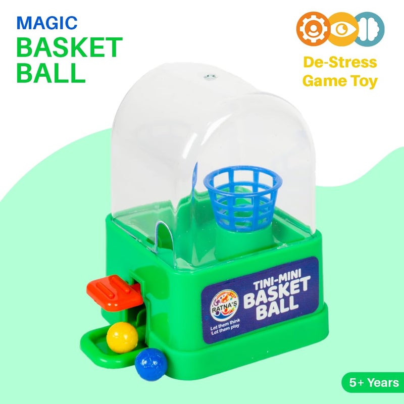 RATNA'S لعبة كرة السلة السحرية المصغرة، ألعاب حفلات الطاولة المحمولة، هدية عودة للأطفال - Image 3