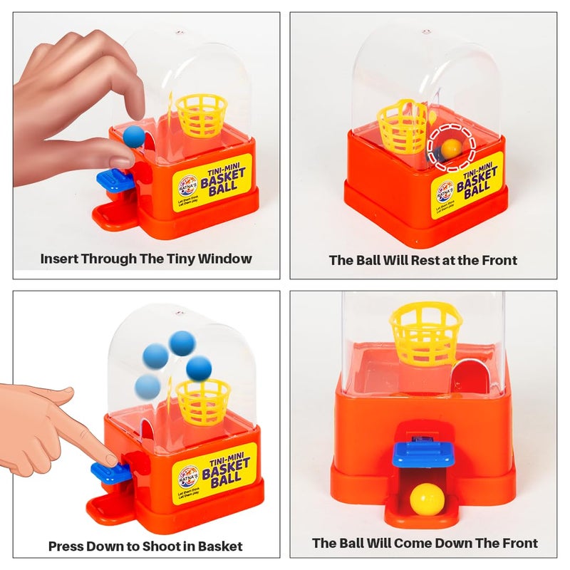 RATNA'S لعبة كرة السلة السحرية المصغرة، ألعاب حفلات الطاولة المحمولة، هدية عودة للأطفال - Image 2