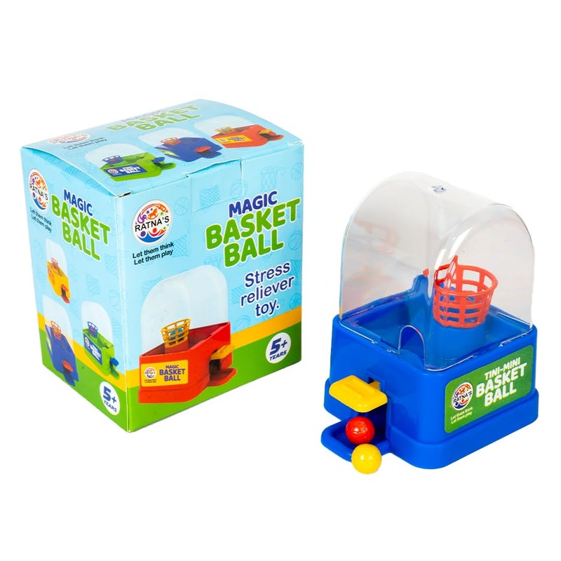 RATNA'S لعبة كرة السلة السحرية المصغرة، ألعاب حفلات الطاولة المحمولة، هدية عودة للأطفال - Image 1