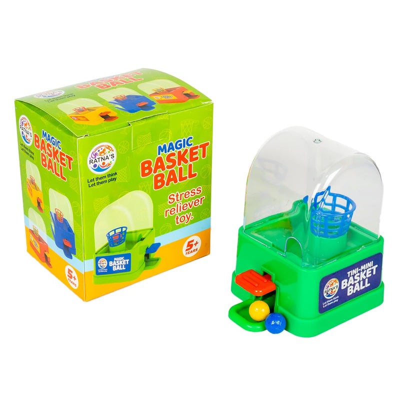 RATNA'S لعبة كرة السلة السحرية المصغرة، ألعاب حفلات الطاولة المحمولة، هدية عودة للأطفال - Image 5