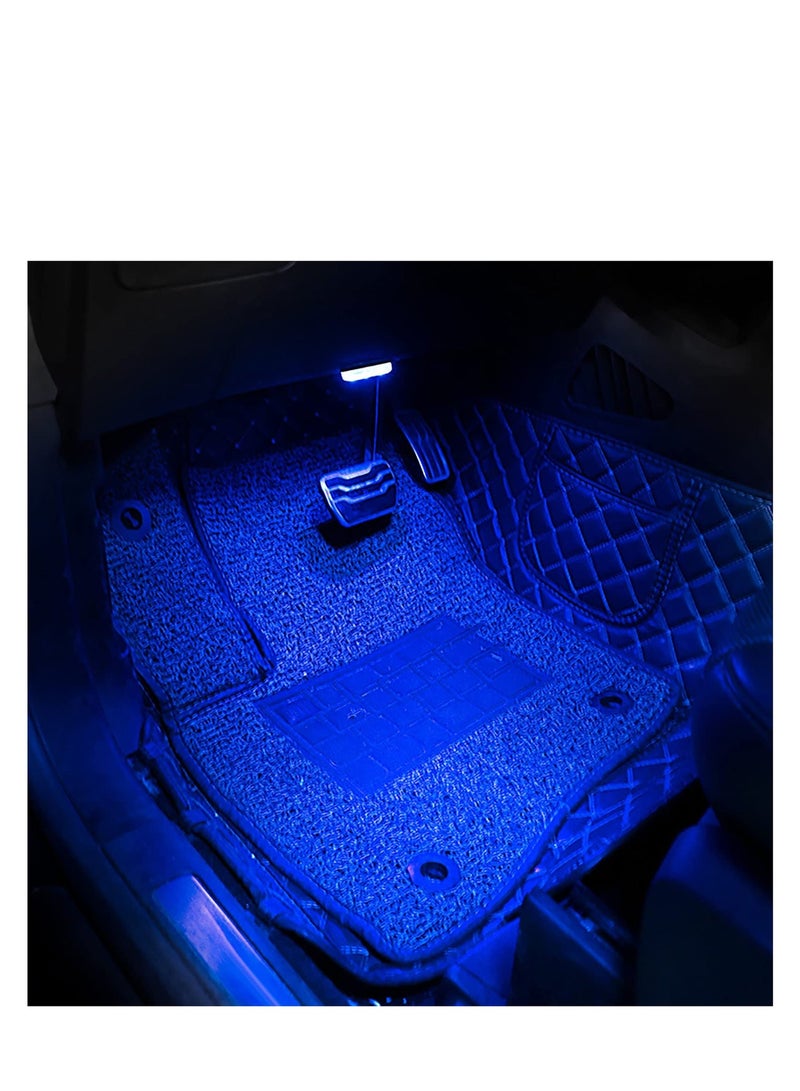 MUNTAQI Portable USB Rechargeable Car LED Interior Lights, 7 Color Options with 6 Bright LED Beads, 2-Pack Night Reading Atmosphere Lighting for Enhanced Car Ambiance - Image 3